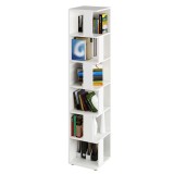Raft de colt din mdf alb Korind 38x38x186.2 cm