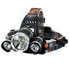 Lampă frontală cu 3 leduri CREE T6 (cu baterii reincarcabile), Oem