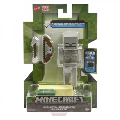 MINECRAFT CRAFT A BLOCK FIGURINA STRONGHOLD SKELETON 8CM SuperHeroes ToysZone foto