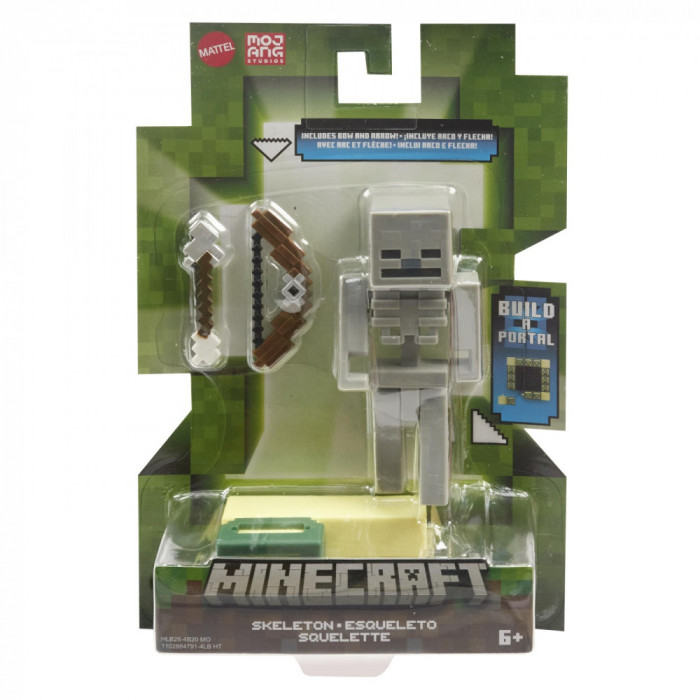 MINECRAFT CRAFT A BLOCK FIGURINA STRONGHOLD SKELETON 8CM SuperHeroes ToysZone