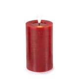 Lumanare ambientala cu led ceara rosie &Oslash; 7,5 x 15,5 H