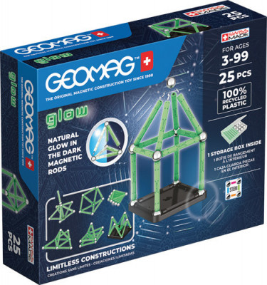 Set de constructie magnetic Geomag Glow 25 piese, 328 foto