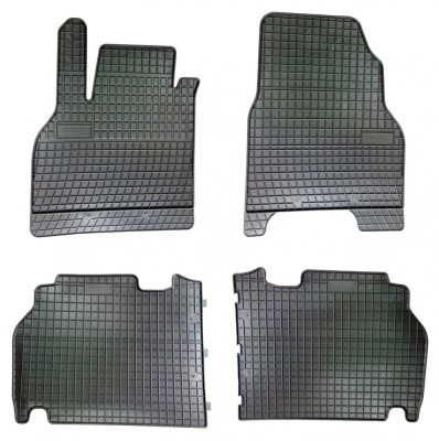 Set covorase auto din cauciuc Renault Kangoo 2 5loc 2007-2021, Negru, presuri BestAutoVest, negre, 4 buc. AutoDrive ProParts foto