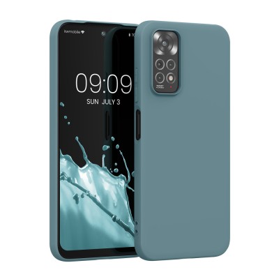 Husa kwmobile pentru Xiaomi Redmi Note 11/Redmi Note 11S, Silicon, Verde, 57368.246 foto