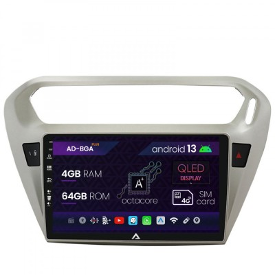 Navigatie Peugeot 301 Citroen C-Elysee, Android 13, A-Octacore 4GB RAM + 64GB ROM, 9 Inch - AD-BGA9004+AD-BGRKIT255 foto