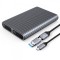 Rack Orico AM2C3-2SN Dual Disk pentru SSD SATA M.2 NVMe, Gri