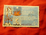 Timbru Elvetia 1973 - Protectia Naturii - , val. 40C stampilat
