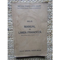Manual de Limba Franceza, Belis, 1936