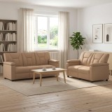 Cumpara ieftin Set de canapea 2 pcs Cappuccino Piele artificiala