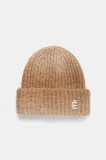 &Eacute;tudes Studio caciula de lana culoarea bej, de lana, din tricot gros, H24MMACC697