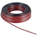 Rola cablu pentru boxe, 2 x 0.5 mm, lungime 10m, culoare rosu negru