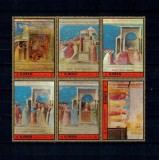 Ajman 1972 - Picturi de Giotto, arta, serie neuzata