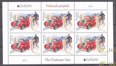 ROMANIA 2013 LP 1979 b EUROPA CEPT Vehicule Postale minicoli de 6, 2 valori MNH foto