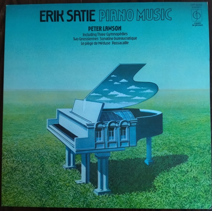 DISC LP: ERIK SATIE - PIANO MUSIC (PETER LAWSON) [EMI UK, 1980]