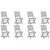 Cumpara ieftin Gossi scaune pliabile de exterior, 8 buc., lemn masiv de acacia