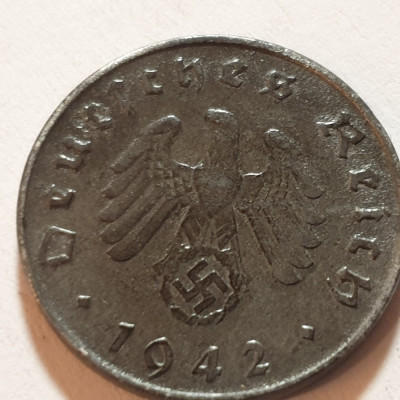 Germania Nazista 10 reichspfennig 1942 D/ M&amp;uuml;nchen foto
