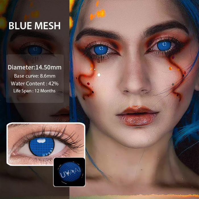Lentile de contact colorate diverse modele cosplay -Blue Mesh