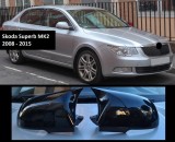 Cumpara ieftin Set Capace oglinzi tip BATMAN SKODA SUPERB (2008-2015) negru lucios