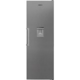 Frigider cu o usa Heinner HF-V401NFXWDE++, 389 l, Full No Frost, Dozator apa, Lumina LED, Super racire, 4 rafturi sticla, Clasa E, Inox