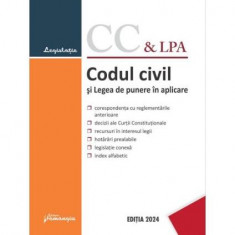 Codul civil și Legea de punere în aplicare - Paperback brosat - *** - Hamangiu