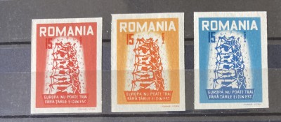 Romania exil, Emis VII, Europa 1956, serie nedantelata foto