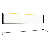 VidaXL Plasă de badminton reglabilă, 400x103x94-158 cm, metal