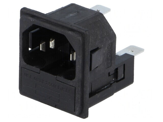 Conector alimentare AC soclu tată 10A 250VAC IEC 60320