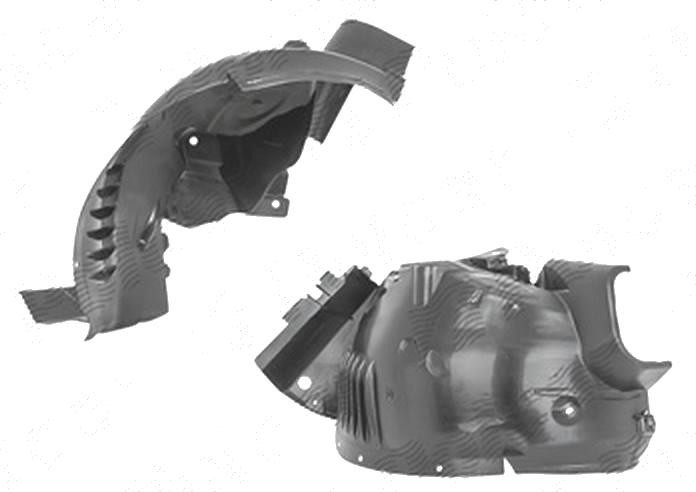Carenaj aripa interioara, aparatori noroi Mercedes Clasa C (W204), 03.2007-03.2011, fata, Dreapta, fata; polipropilena (PP/PPE)