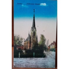 Carte postala, Szentes, oras in Ungaria, Catedrala Luterana, perioada interbelica