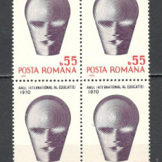 Romania.1970 Anul international al educatiei bloc 4 YR.477