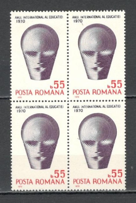 Romania.1970 Anul international al educatiei bloc 4 YR.477