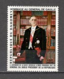 Dahomey.1967 Posta aeriana:Ch. de Gaulle-presedinte MD.54, Nestampilat