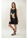 Cumpara ieftin Rochie Neagra Scurta Fara Maneci Lily, Talie Unica (XS-M), Poliester/Elastan, FashionLand - Eleganta Casual &amp; Office