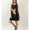 ROCHIE SCURTA NEAGRA FARA MANECI SI TALIE LILY TALIE UNICA Negru