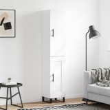 Dulap &icirc;nalt, alb extralucios, 34,5x34x180 cm, lemn prelucrat