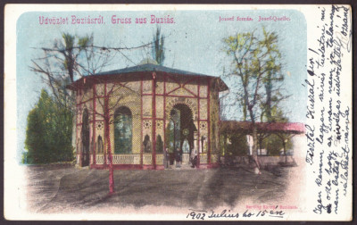 3839 - BUZIAS, Timis, Litho, Romania - old postcard - used - 1902 foto