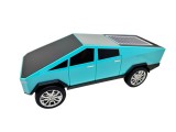 Boxa portabila masina electrica Tesla Cybertruck cu panou solar Bluetooth radio USB
