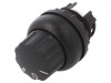 Comutator Rotativ 22mm Negru 3 Poziții
