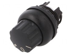 Comutator Rotativ 22mm Negru 3 Poziții