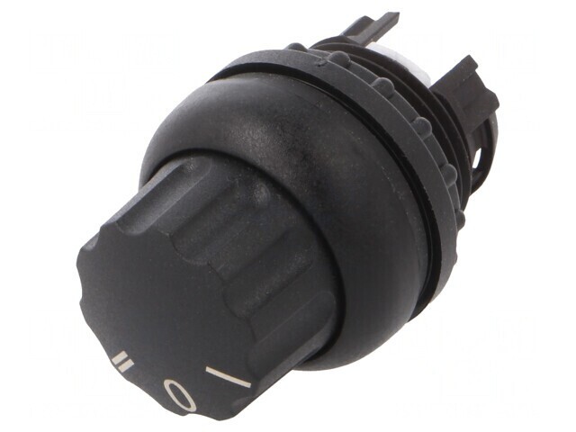 Comutator Rotativ 22mm Negru 3 Poziții