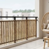 vidaXL Gard de Grădină Carbonizat 600 x 80 cm Stuf 42031271