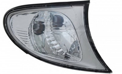 Lampa semnalizare fata Bmw Seria 3 (E46) Sdn/Combi,10.2001-06.2005, Dreapta, omologare ECE, semnalizator alb, cu rama cromata, Depo, 63136915378, 631 foto