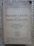 AUTORI LATINI PENTRU CLASA VII-A DE LICEU - G. CORNILESCU
