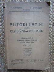 AUTORI LATINI PENTRU CLASA VII-A DE LICEU - G. CORNILESCU
