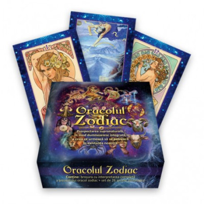 Oracolul Zodiac - set de 26 arcane astrologice + brosura foto