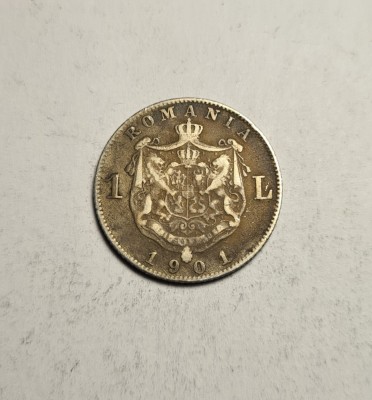 1 leu 1901 Patina foto
