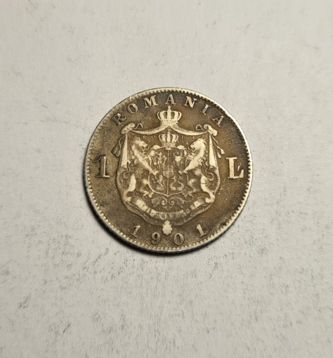 1 leu 1901 Patina