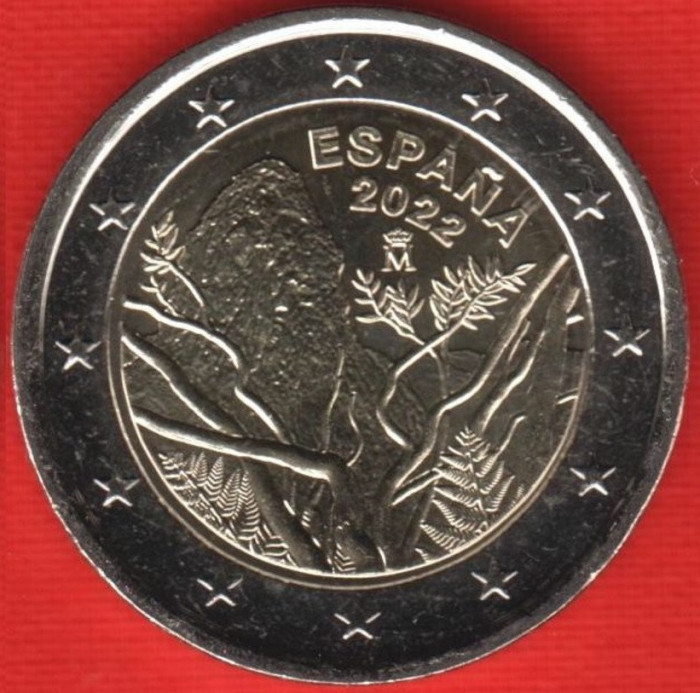 SPANIA moneda de 2 euro comemorativa 2022 - Parcul Garajonay, UNC