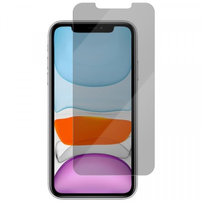 Folie de protectie Ecran Privacy Vmax pentru Apple iPhone 11 / XR, Sticla Securizata, Full Glue, 2.5D foto