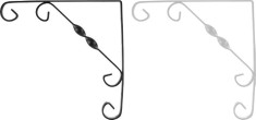 Consola Metalica Decorativa 250x250mm Alb - 674439 foto